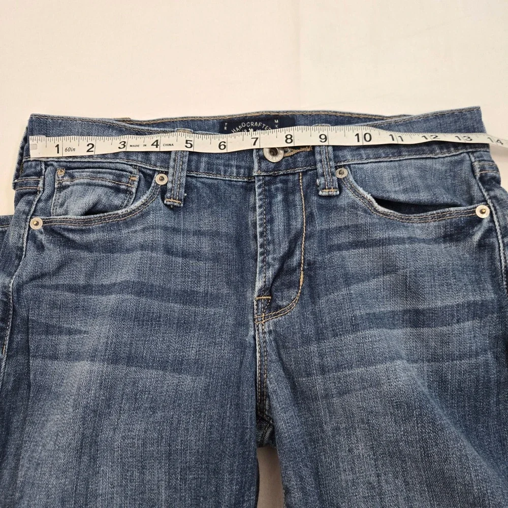 Lucky Brand Womens 2/26 Mollie Crop Slim Jeans Distressed Knee Hole Stretch Dark